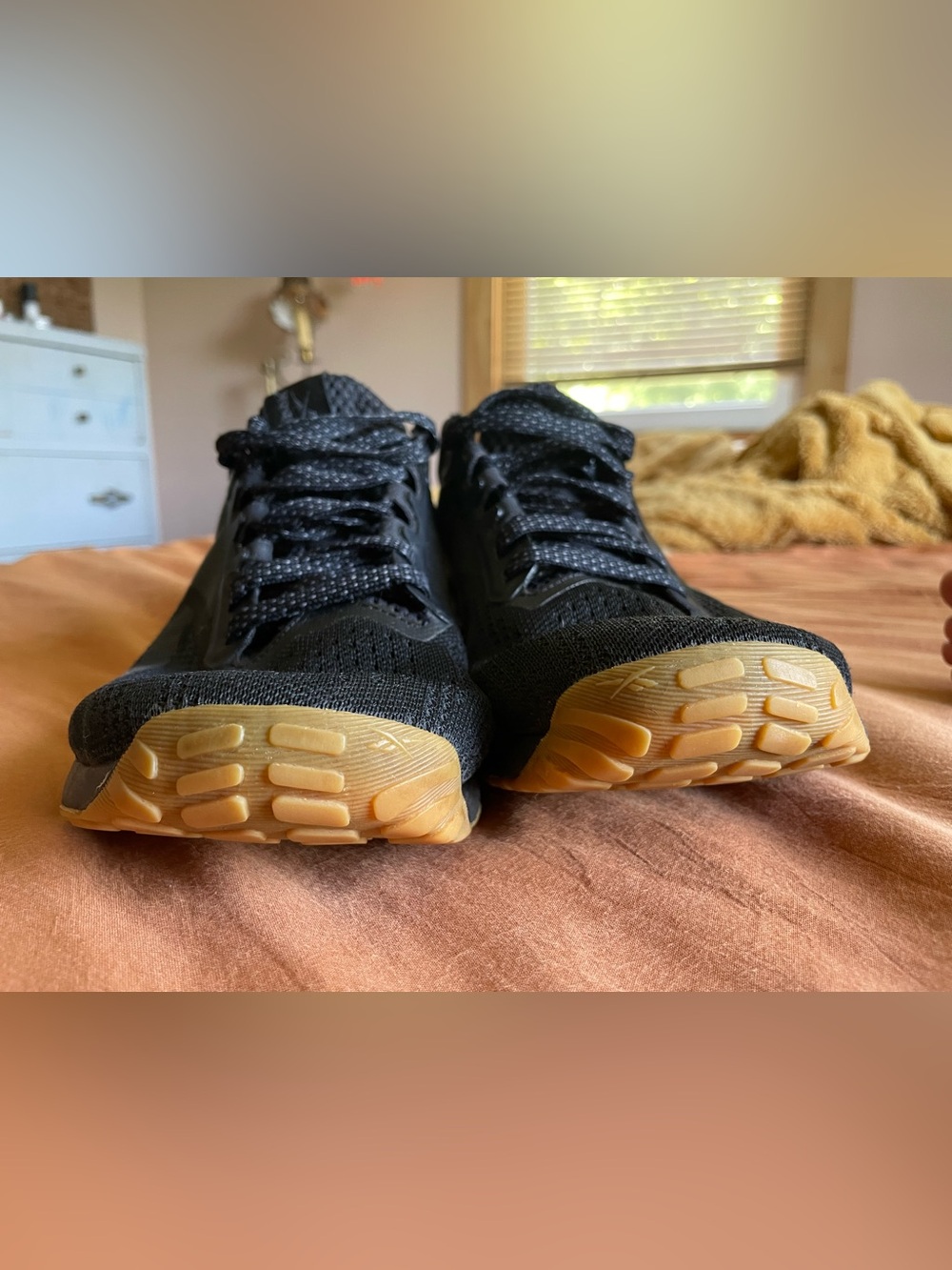 Reebok Men’s Nano X1 Cross Trainer Black Sneakers with Gum Accent - Picture 7 of 9